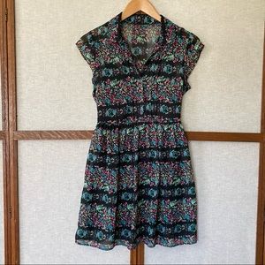 Rue 21 Floral Flowy Dress With Built In Slip - Small